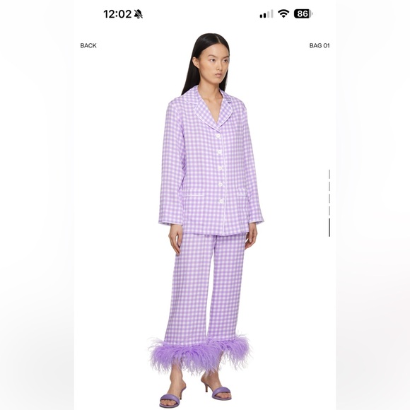 Sleeper  Check Party Pajamas Set - Picture 4 of 5